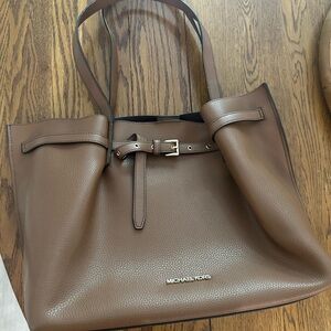 Michael Kors Brown Leather Tote Bag